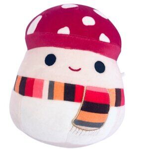 7" Squishmallows Malcolm the Mushroom with scarf" Stuffed Plush